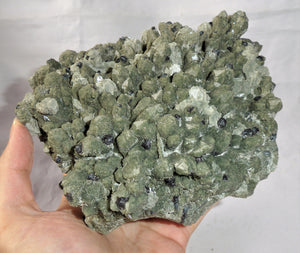 Large Hedenbergite Green Quartz Crystal Cluster Mineral Specimen - GQ10147