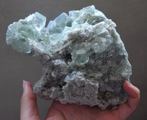 Perfect Glassy Gemmy Green Fluorite Cube Ladder Crystals Mineral Specimen FLR10182