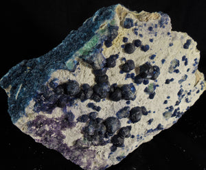 Big Gemmy Blue And Purple Fluorite Cube Mineral Specimen Crystal Stone FLR10256
