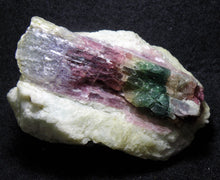 Natural Tricolor Watermelon Tourmaline Quartz Crystal Mineral Specimen TMLW10107
