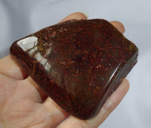 Red Moss Agate Polished Crystal Palm Stone