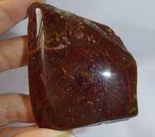 Red Moss Agate Polished Crystal Palm Stone