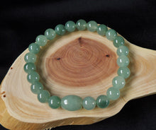 Natural A Grade Green Semi Icy Jadeite Jade Unisex Bead Bracelet JD10161