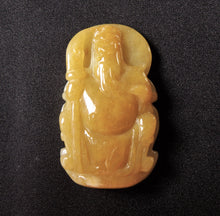 A Grade Jadeite Jade Yellow General Guan Yu Guan Gong Pendant JD10172