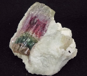 Natural Tricolor Watermelon Tourmaline Quartz Crystal Mineral Specimen TMLW10100
