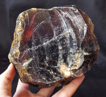 Top Large Raw Indonesia Blue Red Amber Crystal Stone - AMB10218