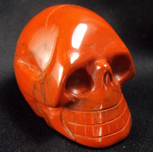 Red Jasper Stone Crystal Skull Hand Carved Sculpture