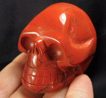 Red Jasper Stone Crystal Skull Hand Carved Sculpture