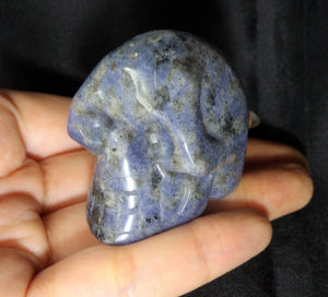 Blue Sodalite Stone Crystal Skull Hand Carved Sculpture SOD10104