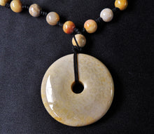 Sea Fossil Coral Jade Indonesia Crystal Stone Pendant with Beads Necklace - CJ10118