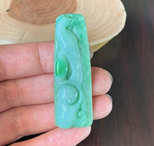 Natural Certified A Grade Mint Emerald Green Jadeite Jade Lucky Phoenix Bird Ruyi Jade Pendant Jewelry JD10196