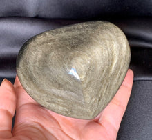 Big Gold Sheen Obsidian Heart Crystal Stone Palm Stone - GOB10164