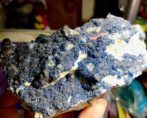 Gemmy Blue Fluorite Cube on Pyrite Mineral Specimen Crystal Stone FLR10260