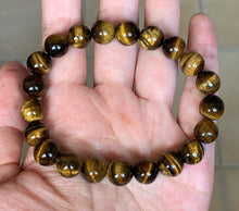 Gold Yellow Tiger Eye Crystal Beads Stretchable Bracelet