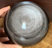 Rare Large 135mm Silver Sheen Obsidian Crystal Sphere Stone Decor - SOB10152