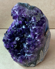 Top Amethyst Crystal Geode Cave Mineral Specimen W/ Display Stand