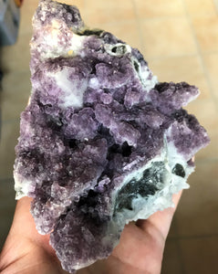 Raw Purple Cubic Fluorite Quartz Crystal Mineral Specimen FLR10265