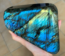 Top Big Flashy Blue Rainbow Labradorite Polished Crystal Slab Stone Decor LAB10173