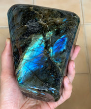 Top Big Flashy Blue Rainbow Labradorite Polished Crystal Slab Stone Decor LAB10173