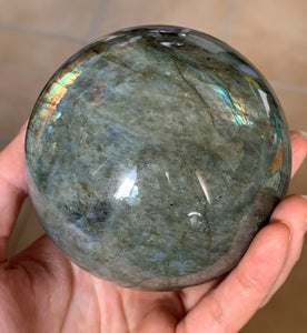 Big Rainbow Labradorite Polished Crystal Sphere LAB10182
