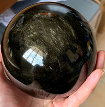 Large 110mm Gold Sheen Obsidian Stone Crystal Sphere - GOB10186