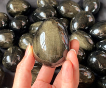 Gold Sheen Obsidian Egg Polished Crystal Stone Decor