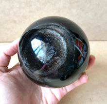 Silver Sheen Obsidian Polished Crystal Sphere Stone Decor Various Sizes