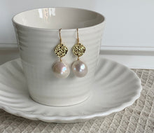 Big Baroque Pearl Gold plated Earrings