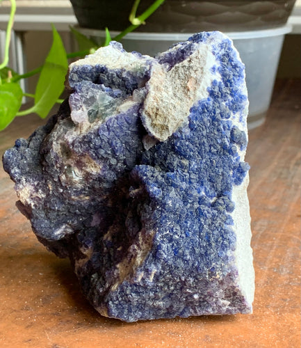 Big Raw Blue Fluorite Cube on Pyrite Mineral Specimen Crystal Stone FLR10341