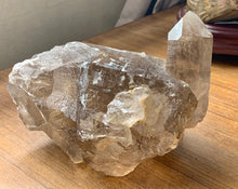 Large Clear Rutilated Smoky Quartz Crystal Terminated Point Cluster Mineral Specimen Stone Decor