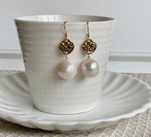 Big Baroque Pearl Gold plated Earrings