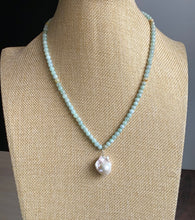 Natural Big Raw Baroque Pearl Jadeite Jade Bead Pendant Necklace