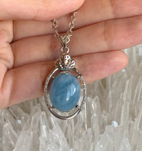 Natural Aquamarine Gemstone Silver Pendant Necklace Jewelry AQP10106