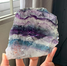 Rainbow Fluorite Crystal Slice Slab