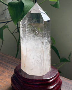 Big Clear Tibetan Quartz Terminated Crystal Point Wand Mineral Specimen - CQ10272