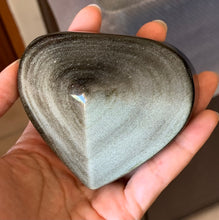 Big Gold Sheen Obsidian Heart Crystal Stone Palm Stone - GOB10185