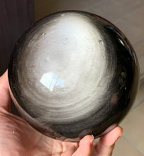 Large Silver Sheen Obsidian Crystal Sphere Stone Decor - SOB10129