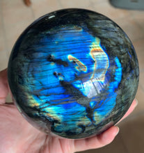 Large Rainbow Labradorite Polished Crystal Sphere LAB10182