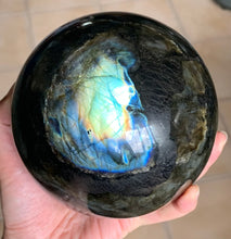 Large Rainbow Labradorite Polished Crystal Sphere LAB10182